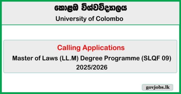 Master of Laws (LLM) Degree (SLQF 09) 2025