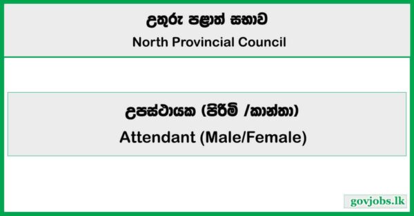 Attendant (Male/Female) – Northern Province Job Vacancies 2025