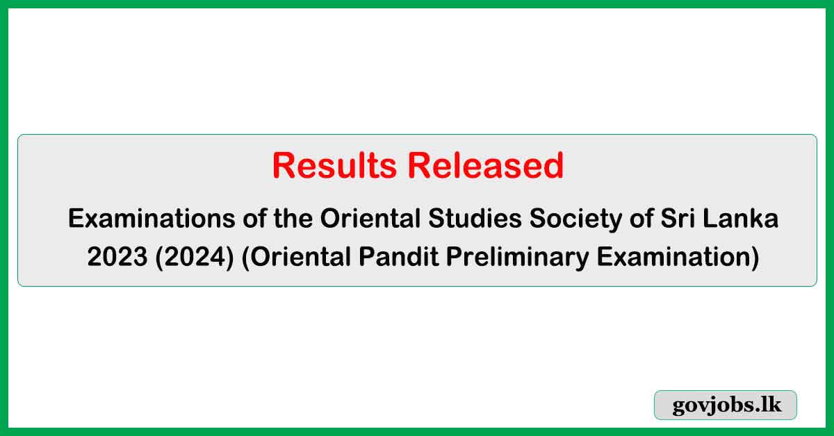 Oriental Pandit Preliminary Exam Results Released 2024