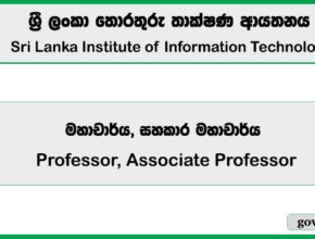 Professor, Associate Professor – Sri Lanka Institute of Information Technology (SLIIT) 2025 Job Vacancies