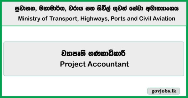 Project Accountant (CEP) – Ministry of Transport, Highways, Ports and Civil Aviation Job Vacancies 2025