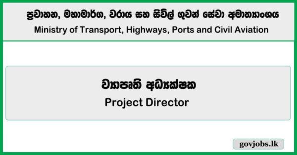 Project Director – Ministry of Transport, Highways, Ports and Civil Aviation Job Vacancies 2025