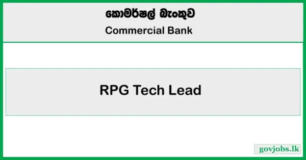 RPG Tech Lead - Commercial Bank Job Vacancies 2025