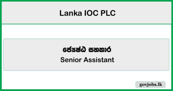 Senior Assistant – Lanka IOC PLC Job Vacancies 2025