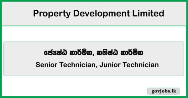Senior Technician, Junior Technician – Property Development Limited Job Vacancies 2025