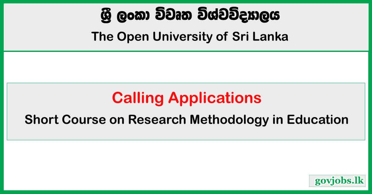Short Course on Research Methodology in Education