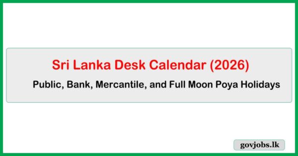 Sri Lanka Desk Calendar (2026)
