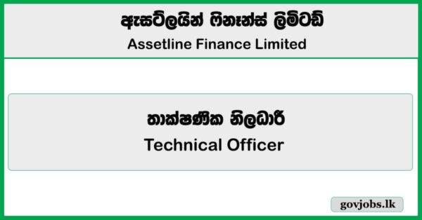 Technical Officer - Assetline Finance Limited Job Vacancies 2025