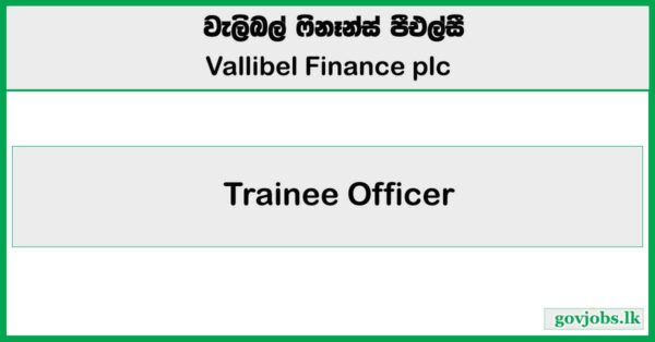 Trainee Officer - Colombo and Suburbs - Vallibel Finance PLC Job Vacancies 2025