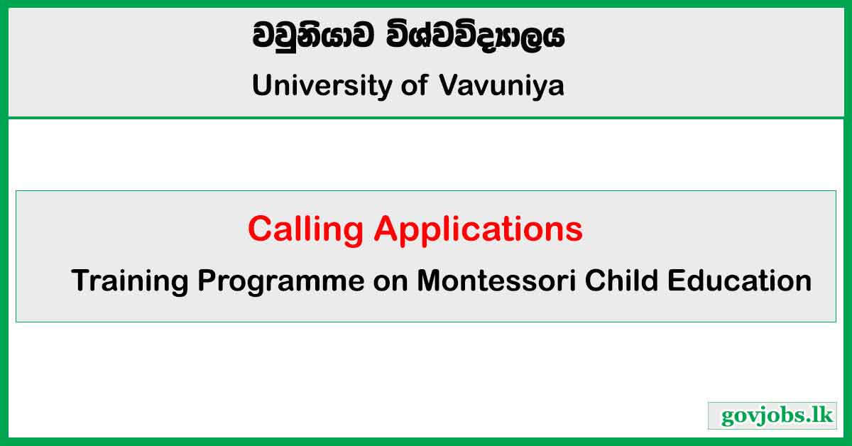 Training Programme on Montessori Child Education