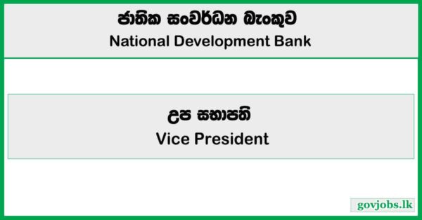 Vice President - National Development Bank Job Vacancies 2025