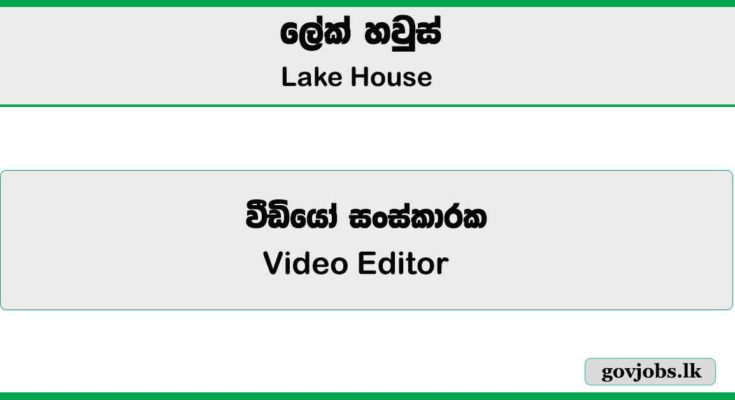 Video Editor - Lake House Job Vacancies 2025