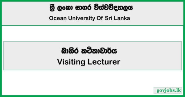 Visiting Lecturer - Ocean University of Sri Lanka Job Vacancies 2025